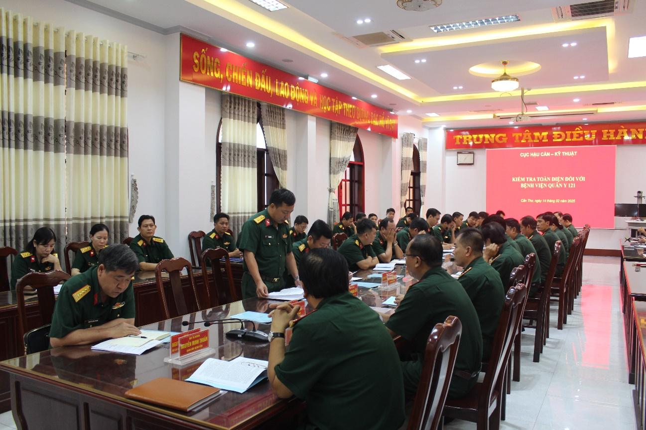 BỆNH VIỆN QUÂN Y 121 PHỤC VỤ CỤC HẬU CẦN – KỸ THUẬT QUÂN KHU 9 KIỂM TRA TOÀN DIỆN