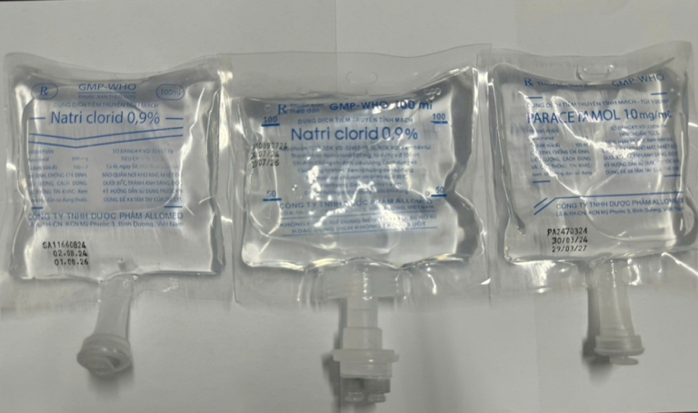 THÔNG BÁO về việc chống nhầm lẫn giữa Natri clorid 0,9% và Paracetamol 10 mg/ml