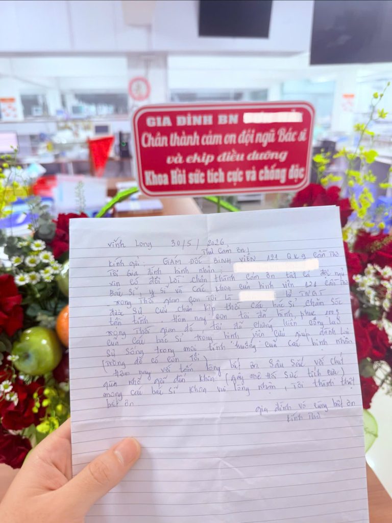 Bức thư cảm ơn – Nguồn động viên lớn đối với đội ngũ y, bác sĩ!